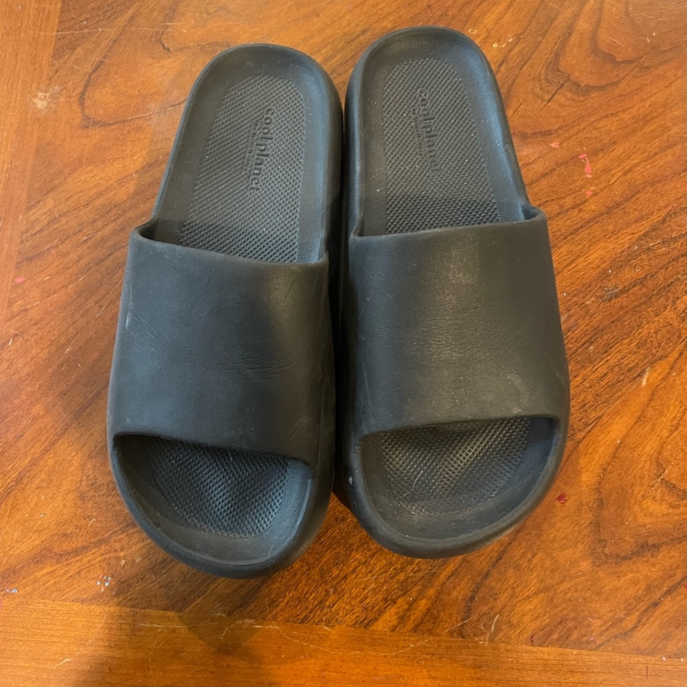 Black Slide Sandals